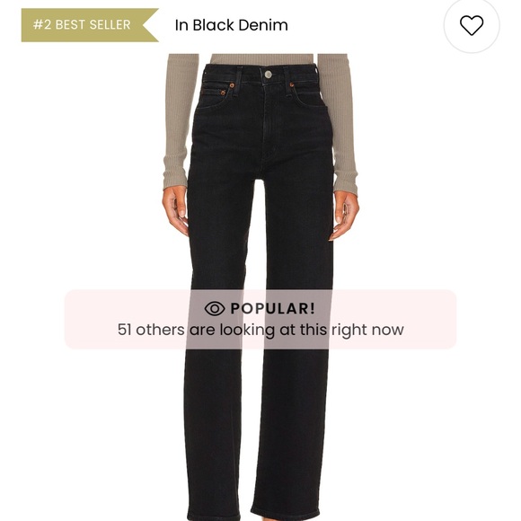 Women's Black Denim Jeans - Picture 1 of 1